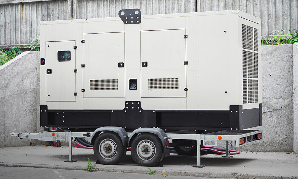Mobile power generator for a business